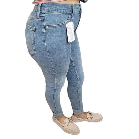 NWT Women's Free People Long & Lean High Waist Denim Jean Sz 27 - Picture 5 of 12